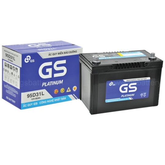 Ắc quy GS MF 95D31L/R 12V-80AH