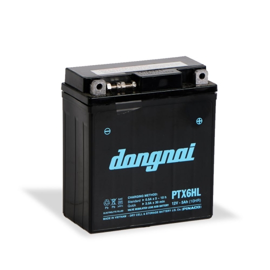 Ắc Quy Khô Miễn Bảo Dưỡng Đồng Nai PTX6HL - 12V - 5Ah