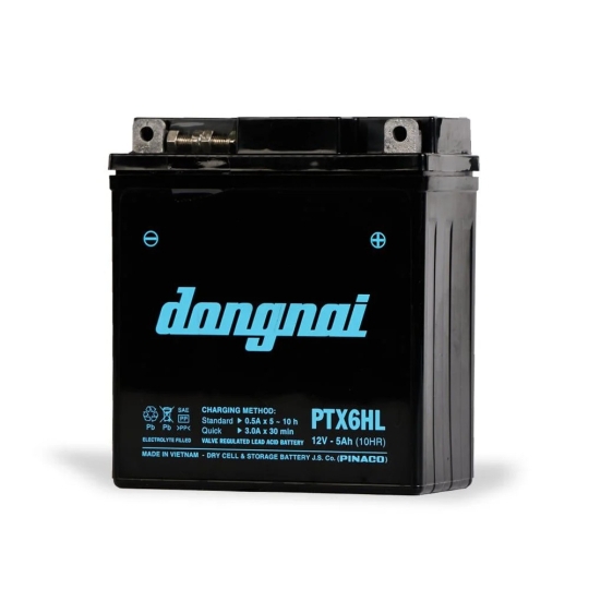 Ắc Quy Khô Miễn Bảo Dưỡng Đồng Nai PTX6HL - 12V - 5Ah