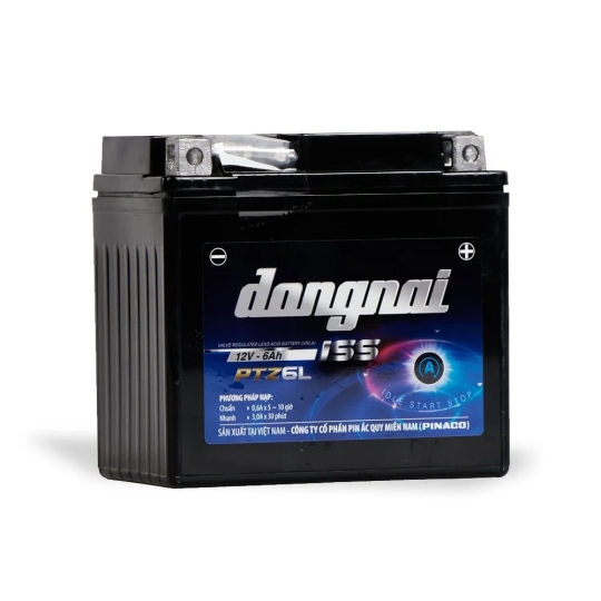 Ắc Quy Khô Miễn Bảo Dưỡng Đồng Nai Ptz6l Iss Dành Cho Xe Có Idling Stop - 12v - 6ah