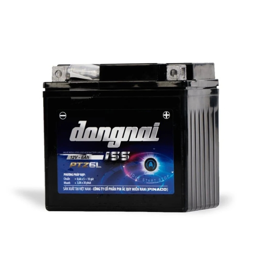 Ắc Quy Khô Miễn Bảo Dưỡng Đồng Nai Ptz6l Iss Dành Cho Xe Có Idling Stop - 12v - 6ah