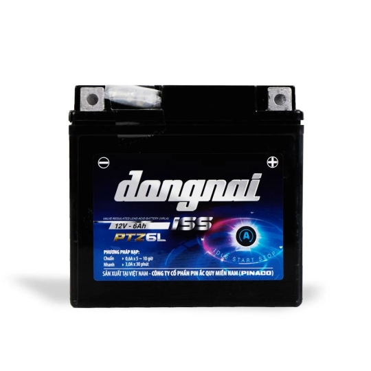 Ắc Quy Khô Miễn Bảo Dưỡng Đồng Nai Ptz6l Iss Dành Cho Xe Có Idling Stop - 12v - 6ah