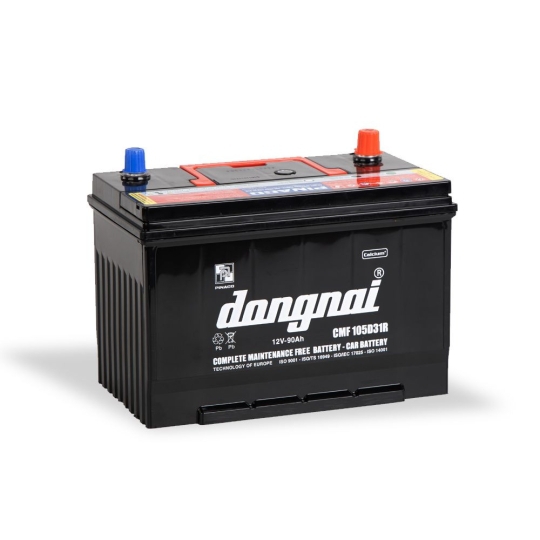Ắc quy khô miễn bảo dưỡng Đồng Nai CMF 105D31R - 12V - 90Ah (1)